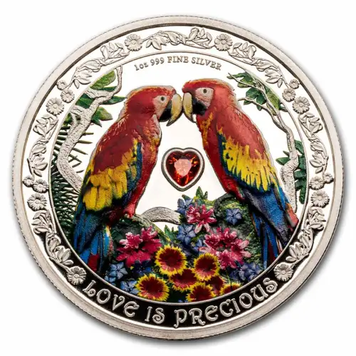 1 oz Niue - Macaw $2 Love is Precious - Silver Round 2025 (3)