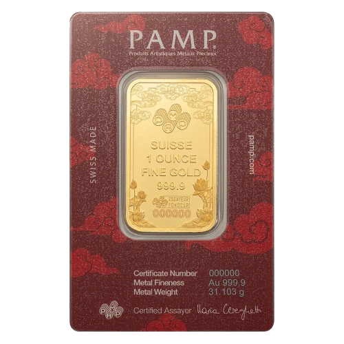 2026 1oz PAMP Gold Bar - Good Luck Yellow Dragon (2)