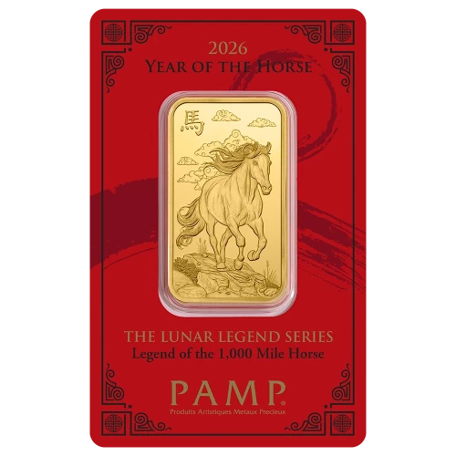 2026 1oz PAMP Gold Bar - Year of the Horse (3)
