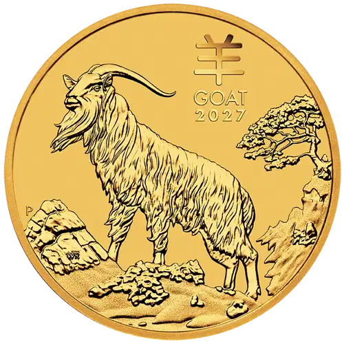 2027 2 oz Australian Perth Mint Gold Lunar Series III: Year of the Goat