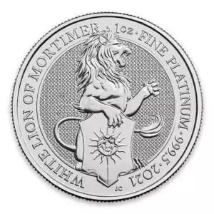 2021 Britain 1 oz Platinum Queen's Beasts The Lion of Mortimer (2)