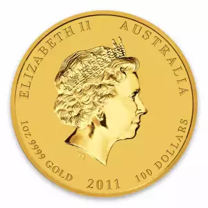 2011 1oz Australian Perth Mint Gold Lunar II: Year of the Rabbit (2)