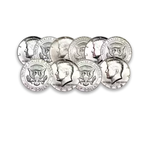 US 40% Silver Coinage - Kennedy Halves 65-69 - Junk Silver (2)